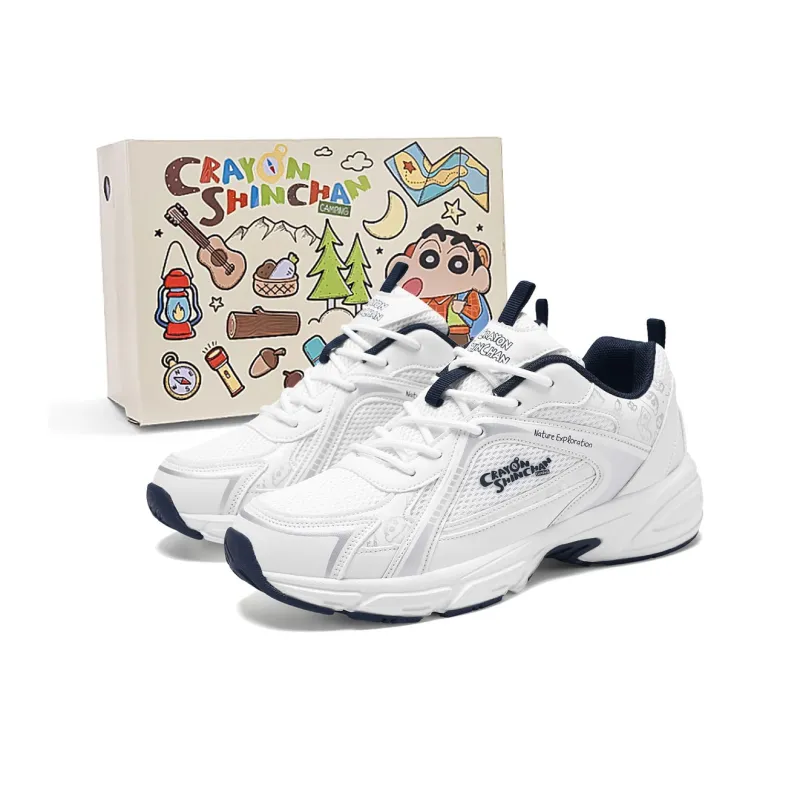 Crayon Shinchan Chunky Sneakers Unisex Low Top White Blue-14