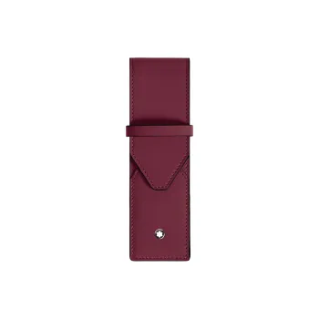 MONTBLANC Meisterstuck Cow Leather Travel Storage Bag Unisex Bordeaux Red
