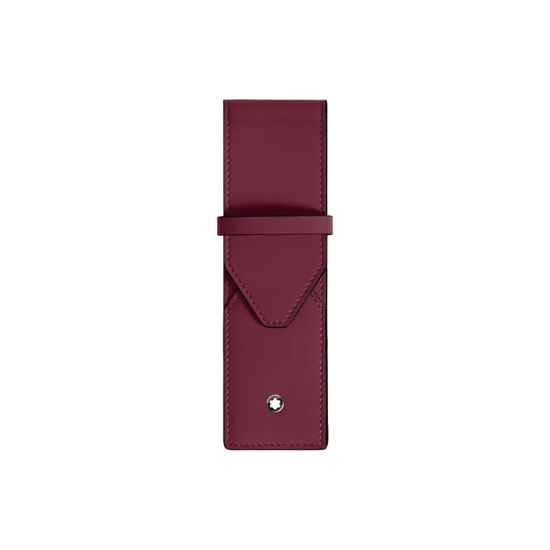 MONTBLANC Meisterstuck Cow Leather Travel Storage Bag Unisex Bordeaux Red-0