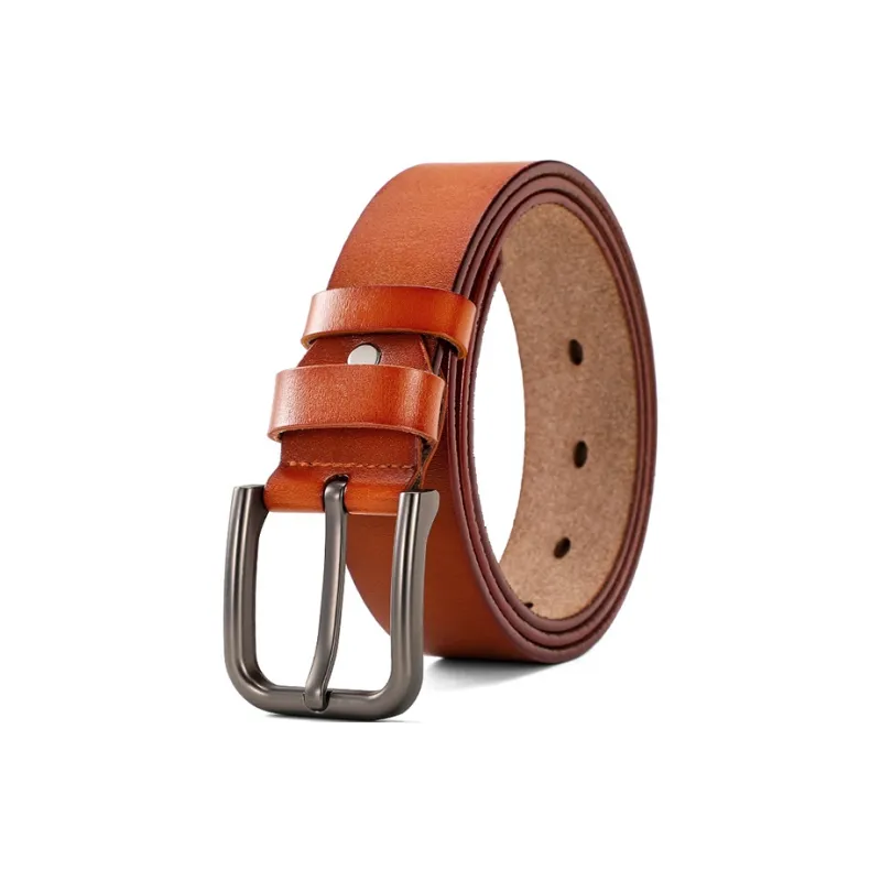 YUZHAOLIN Cow Split Leather Belts Men's Width 3.5CM-4