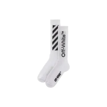 OFF WHITE Diag Helvetica Long Socks White/Black