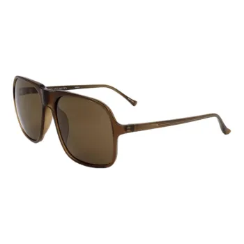DRIES VAN NOTEN Acetate Irregular Shape Sunglasses Unisex Brown