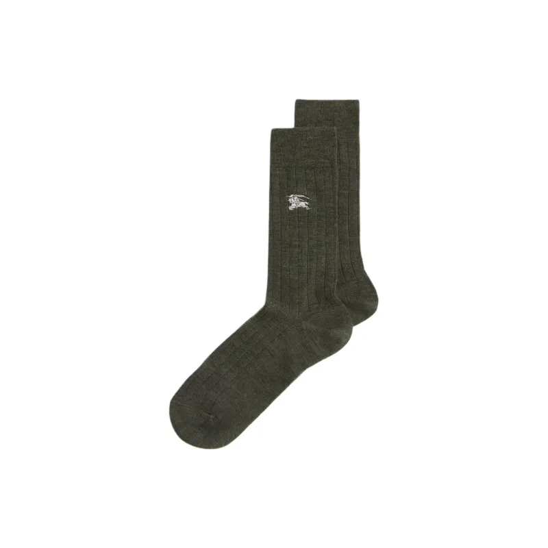 Burberry SS25 Mid Calf Socks Men's 1 Pack Green-1