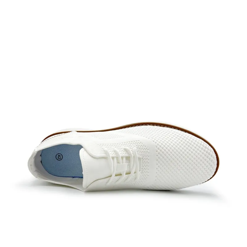 KYMOOU Slip Resistant And Breathable Low Top Casual Shoes Men's White-3