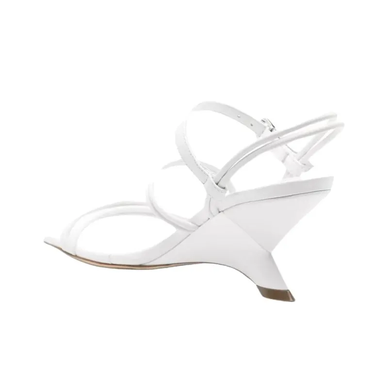 Vic Matie Logic One Strap Sandals 8cm Women's White-3