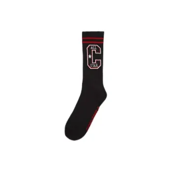 Converse Mid Calf Socks Unisex 1 Pack Black