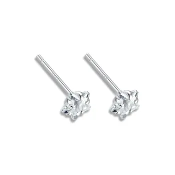 WINGSTOP S999 Fine Silver Stud Earrings Women's