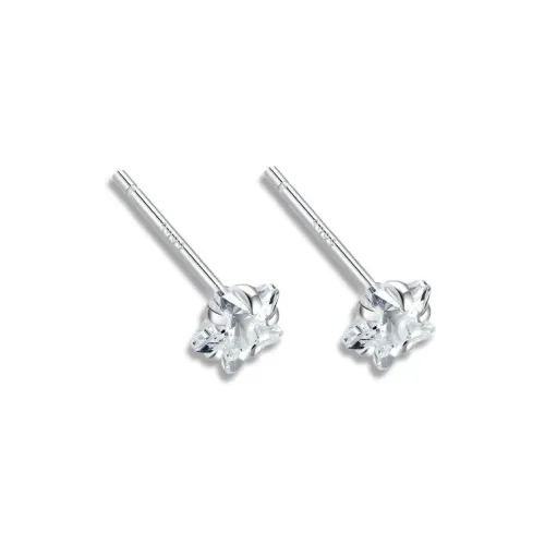 WINGSTOP S999 Fine Silver Stud Earrings Women's