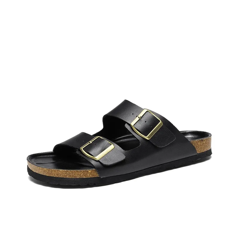 Dunnu Rubber Sole Quiet, Odor Resistant, Abrasion Resistant, Quick Dry Slide Slippers Men's-1