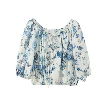 3COLOUR Shirts Women's Sky Blue Floral