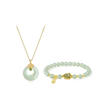 GIFU White Jade Bodhi Necklaces Women's