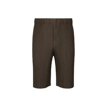 Homme Plissé Issey Miyake Casual Shorts Men's Mud Brown