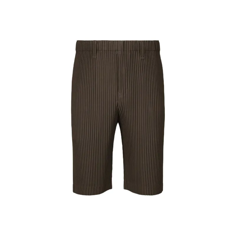 Homme Plissé Issey Miyake Casual Shorts Men's Mud Brown-0
