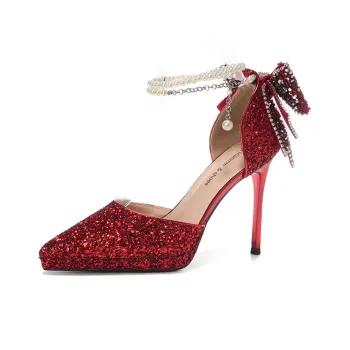 GOSO Slim Heel High Heels Women's Red
