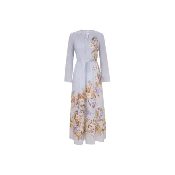 Zimmermann SS25 Long Sleeved Dress Women's Purple