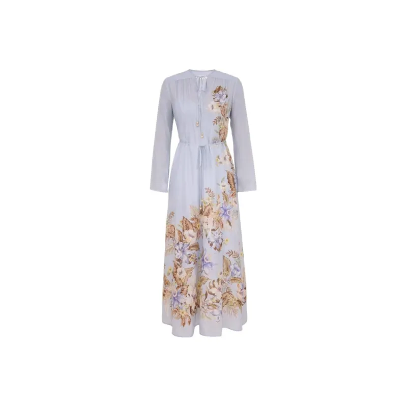 Zimmermann SS25 Long Sleeved Dress Women's Purple-0