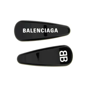 Balenciaga Stainless Steel Hair Clips Women's Black