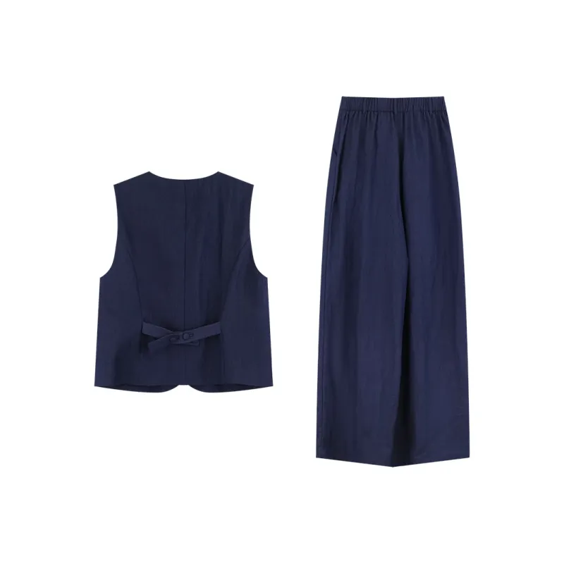 DianThia Tank Top And Wide Leg Pants Two Piece Set Casual Outfit Women's-1