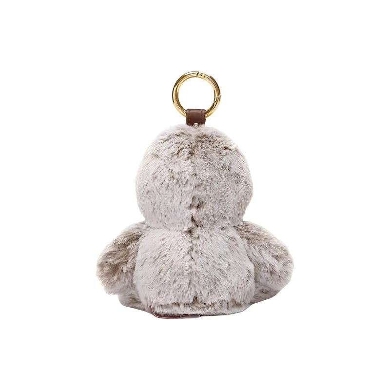ZHONGGUOGUOJIADILI Soft Skin-Friendly Plush Fabric Bag Accessory Pendant Charm Unisex Gray Brown Tree Sloth-2