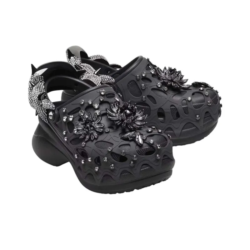Crocs Classic Bae Clog Swarovski Black Women's-1