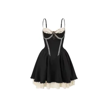 CZMO Slip Dresses Women's Black Dress