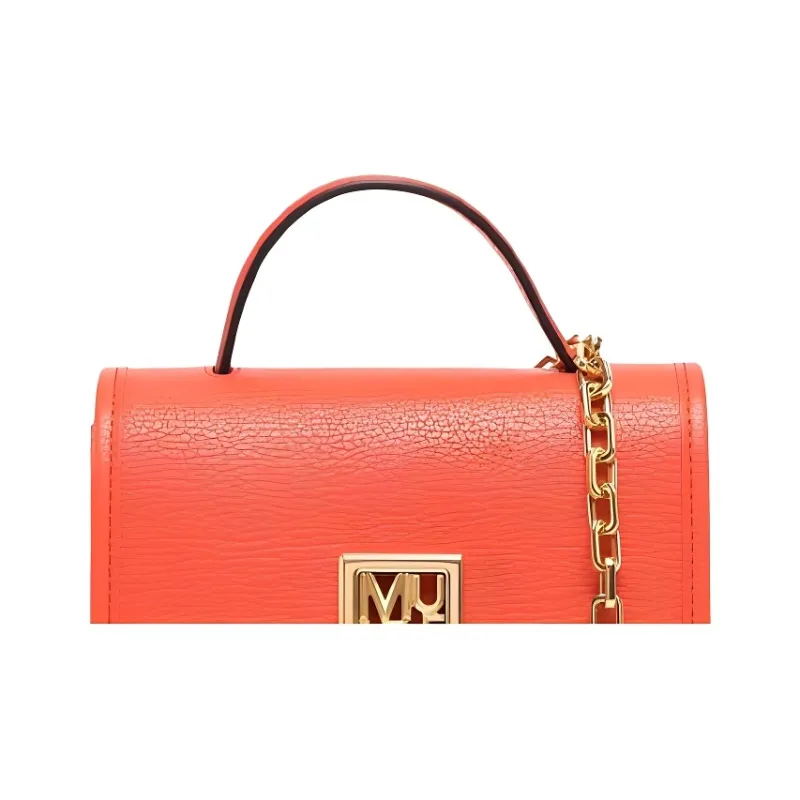 Mulberry Leather Portable Crossbody Bag Shoulder Bag Women's Orange-2