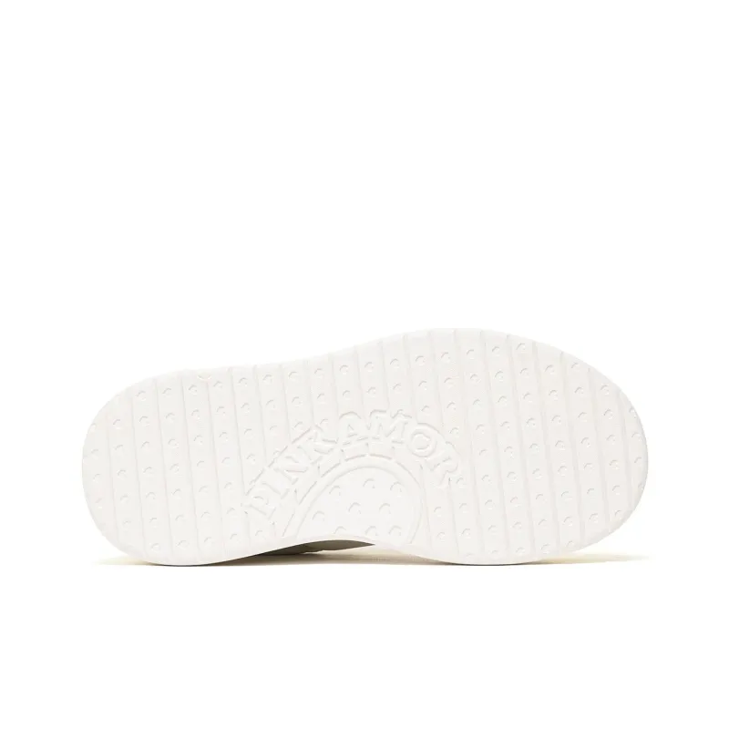 PINK AMOR Height Increasing Low Top Skateboard Shoes Unisex White Angel-5