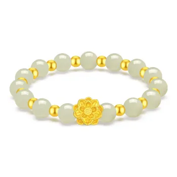 Love Jewelry Bracelets Pale Greenish White Jade Women's