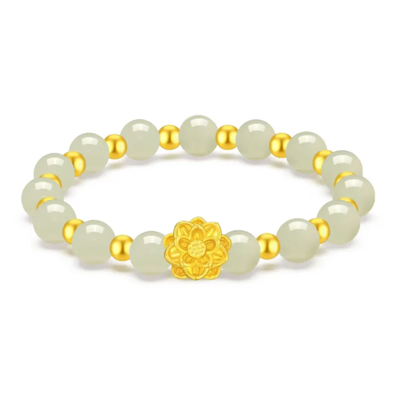 Love Jewelry Bracelets Pale Greenish White Jade Women's-0
