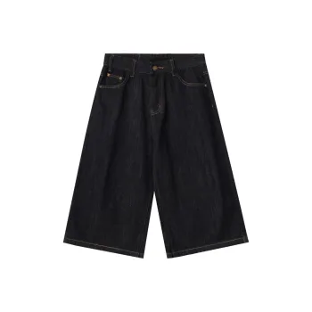 Zanzas Denim Shorts Unisex Original Denim Black