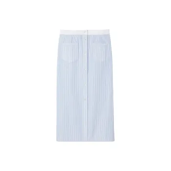 GUCCI FW25 Casual Long Skirt Women's Light Blue