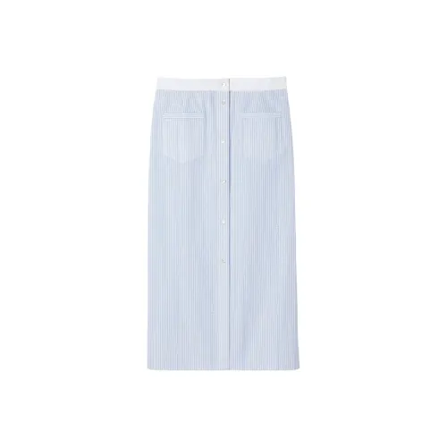 GUCCI FW25 Casual Long Skirt Women's Light Blue