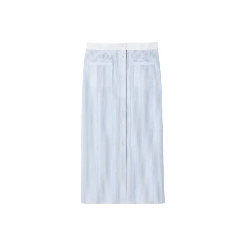 GUCCI FW25 Casual Long Skirt Women's Light Blue-0
