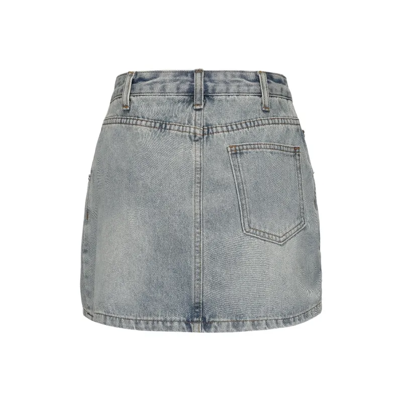 CHIWAWAMEME Denim Short Skirts Women's-1