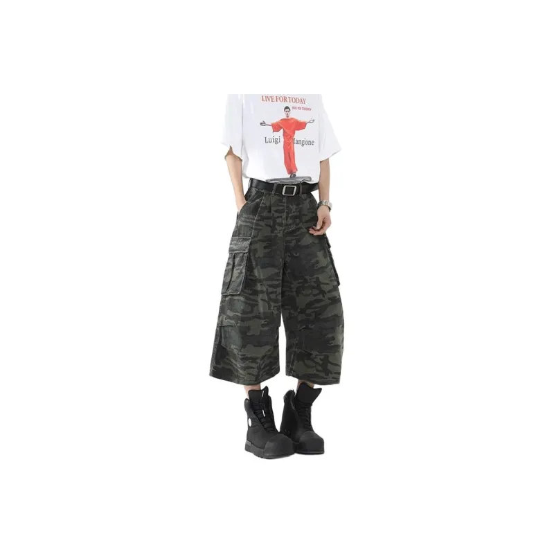 DAFK Denim Shorts Men Camouflage -0