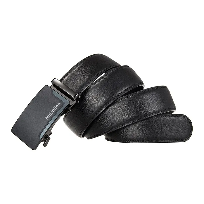 Mulinsen Cow Leather Belts Men's Width 3.5CM-2