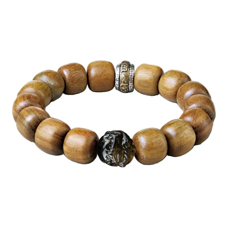 Moonstone Edge Green Sandalwood Bracelets Unisex-4