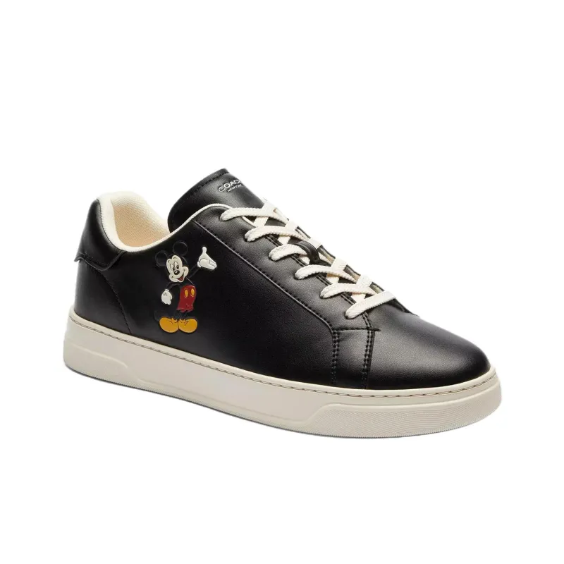 Disney x COACH Low Top Skateboard Shoes Men's Black-2