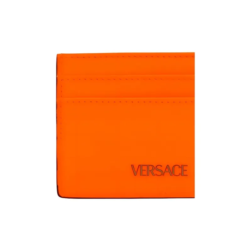 VERSACE MEDUSA BIGGIE Series Polyester Card Clip Card Holder Men's Orange-3