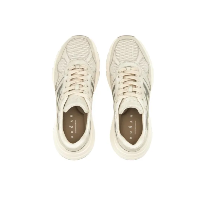 HOGAN Hi Fi Collection H669 Low Top Casual Shoes Women's Gray Brown-3