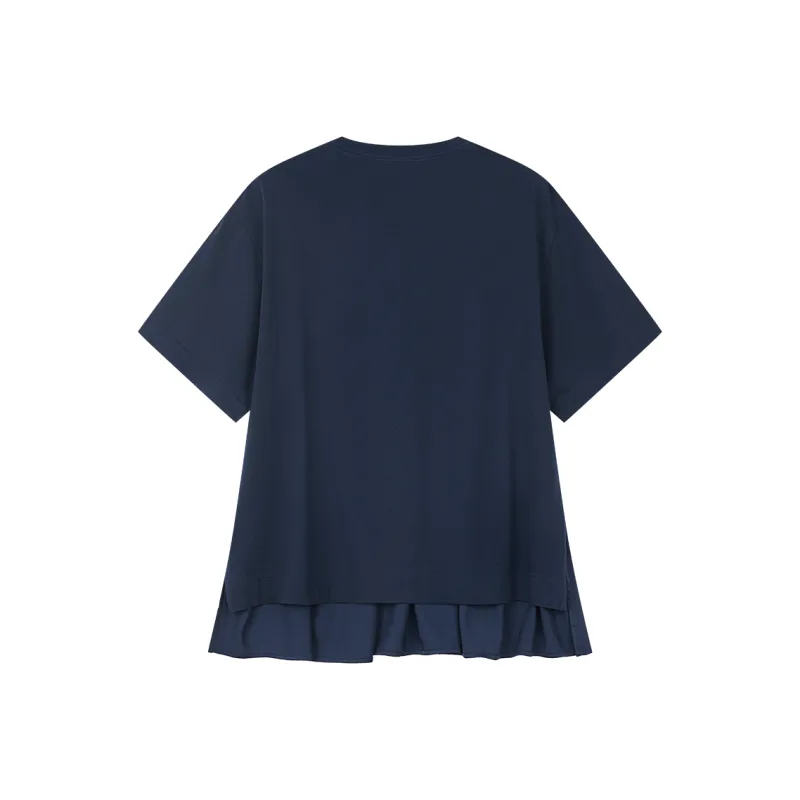 UOOYAA T Shirts Women's Navy Blue-1