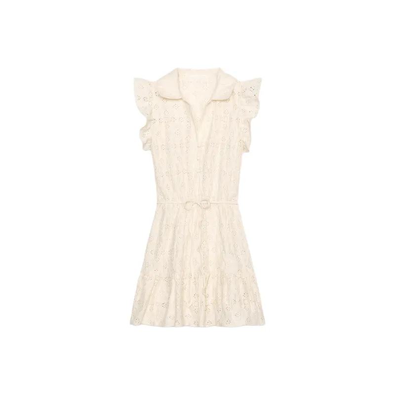 ZARA Sleeveless Dresses Women's White-0