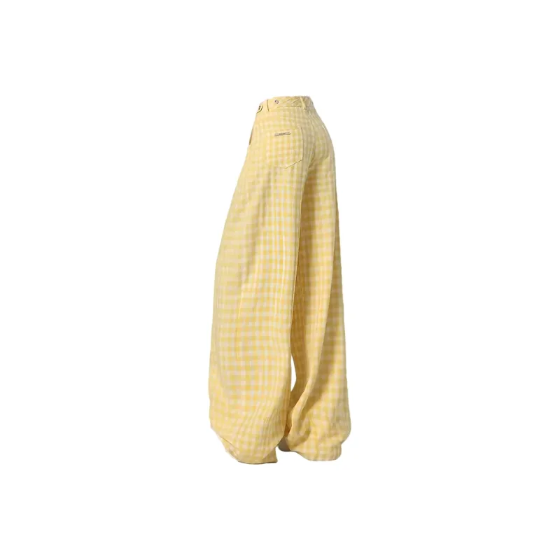 ABCMININ Casual Pants Women's Yellow-1