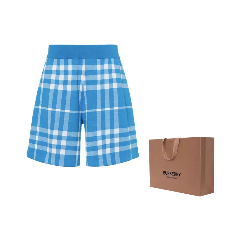 Burberry Check print Bermuda Shorts-9