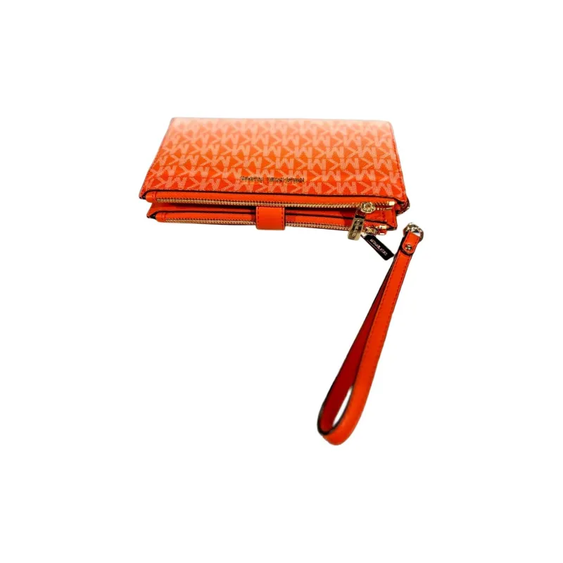 MICHAEL KORS Jet Set Coated Canvas Wallet Large Size Women's Enchanting Orange-2