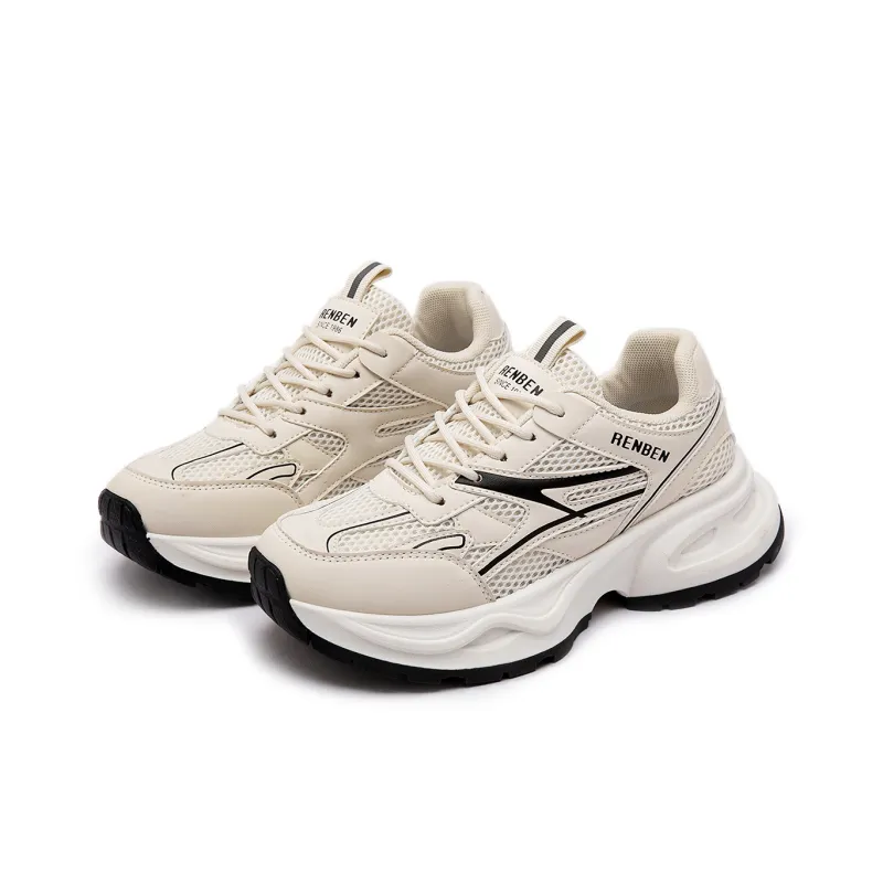 RENBEN Breathable Lightweight Height Increasing Low Top Chunky Sneakers Women's-2