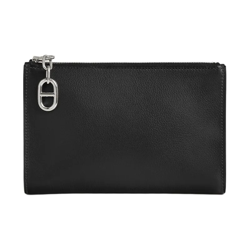 HERMES Zipengo Evergrain Calfskin Travel Storage Bag Unisex 89 Noir Black-0