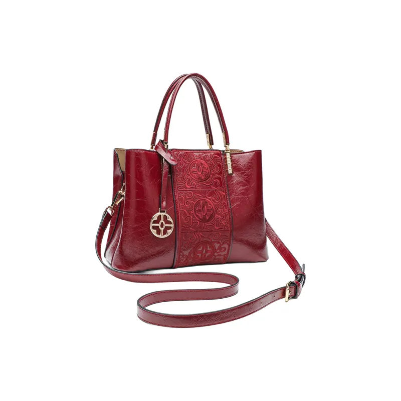 Pivsnu Synthetic Leather Shoulder Bag, Handbag Women's Red-3