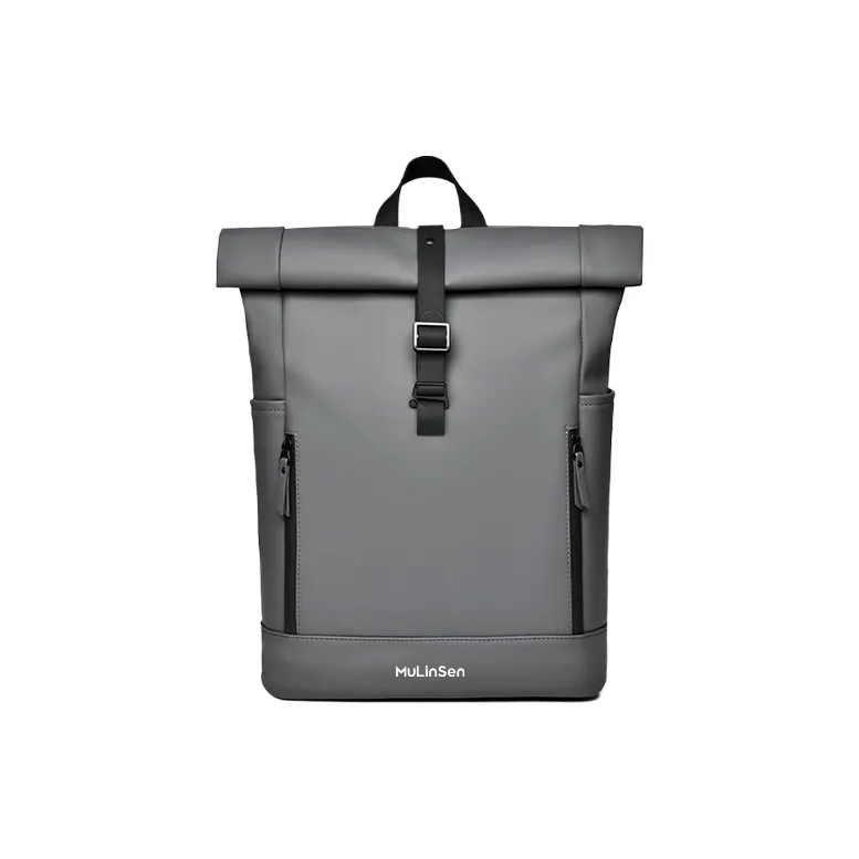 Mulinsen PU Backpack Handbag Regular Unisex Classic Black / Fashion Gray / Rhombic Black / Rhombic Color-1