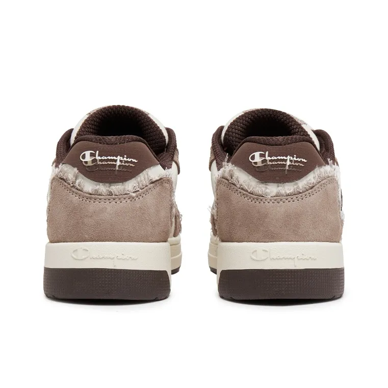 Champion Ribbon Shoes Balance Low Top Skateboard Shoes Unisex Velvet Brown/Milk White-3
